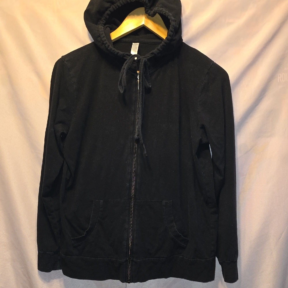 Cottonbell Womens Large Black Hoodie Jacket (Virginia #20)